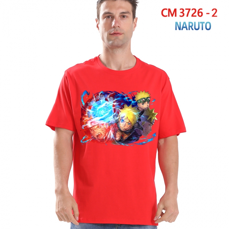 Naruto Printed short-sleeved cotton T-shirt from S to 4XL  3726-2