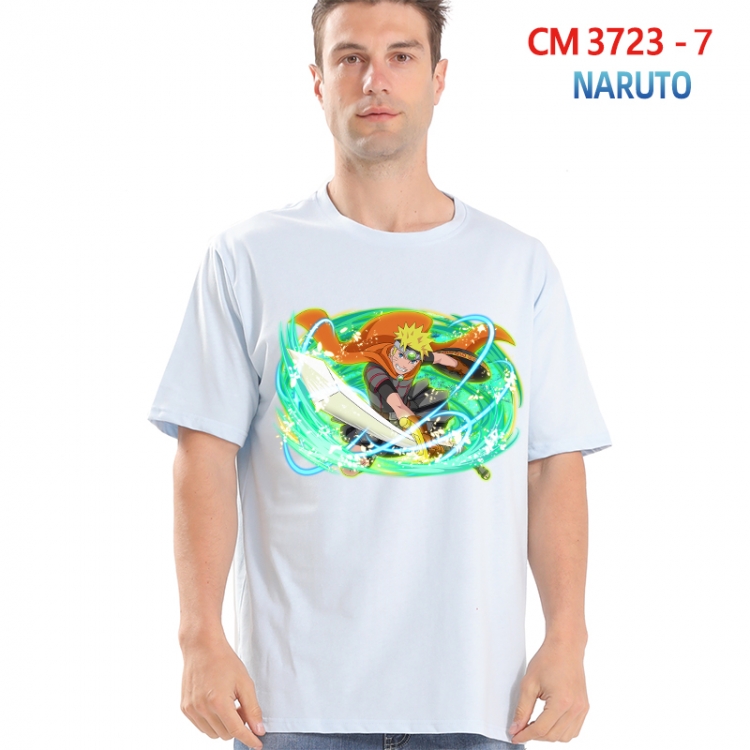 Naruto Printed short-sleeved cotton T-shirt from S to 4XL 3723-7