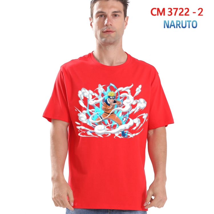 Naruto Printed short-sleeved cotton T-shirt from S to 4XL  3722-2