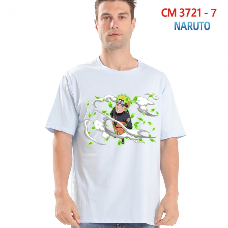 Naruto Printed short-sleeved cotton T-shirt from S to 4XL 3721-7