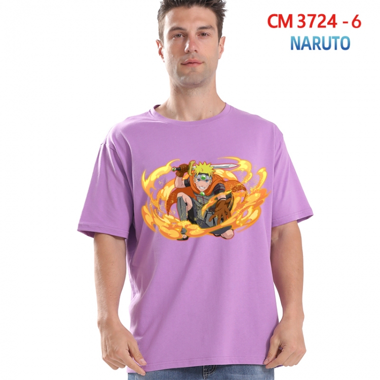 Naruto Printed short-sleeved cotton T-shirt from S to 4XL  3724-6
