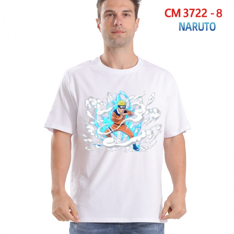 Naruto Printed short-sleeved cotton T-shirt from S to 4XL 3722-8