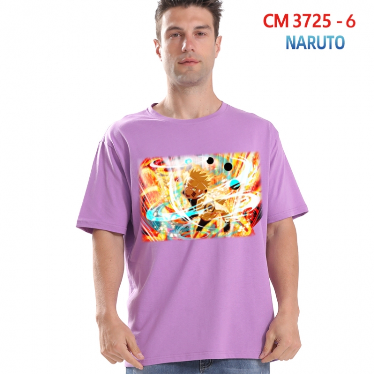 Naruto Printed short-sleeved cotton T-shirt from S to 4XL 3725-6
