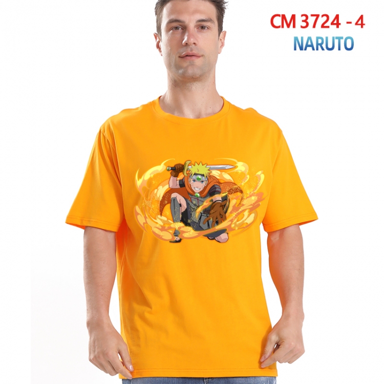 Naruto Printed short-sleeved cotton T-shirt from S to 4XL 3724-4