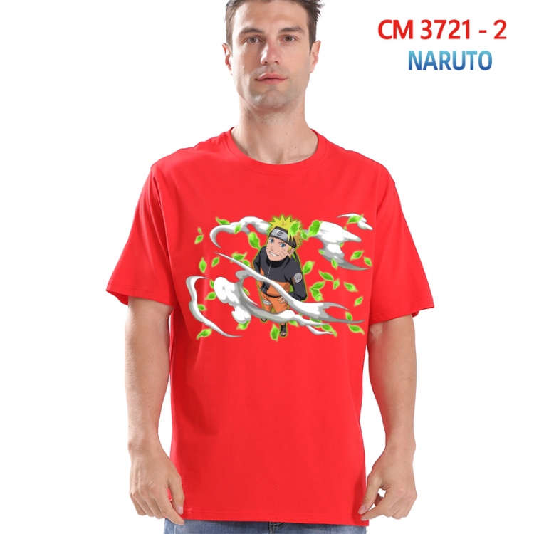 Naruto Printed short-sleeved cotton T-shirt from S to 4XL  3721-2