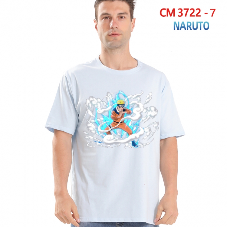 Naruto Printed short-sleeved cotton T-shirt from S to 4XL  3722-7
