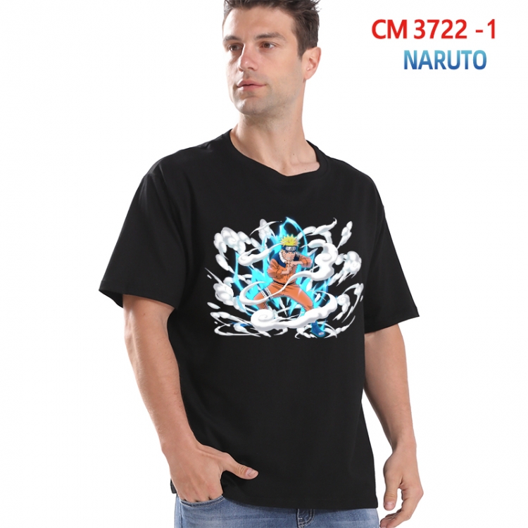 Naruto Printed short-sleeved cotton T-shirt from S to 4XL 3722-1