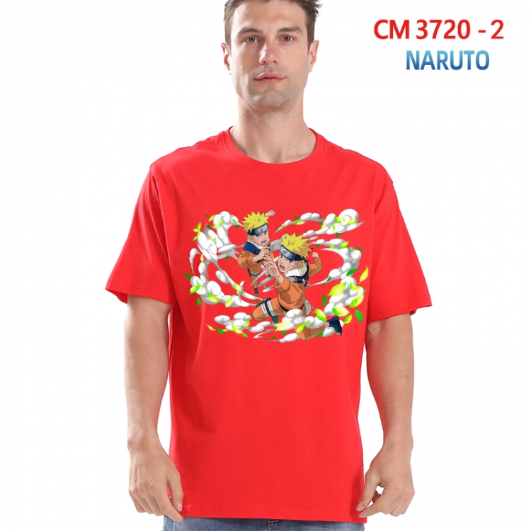 Naruto Printed short-sleeved cotton T-shirt from S to 4XL 3720-2