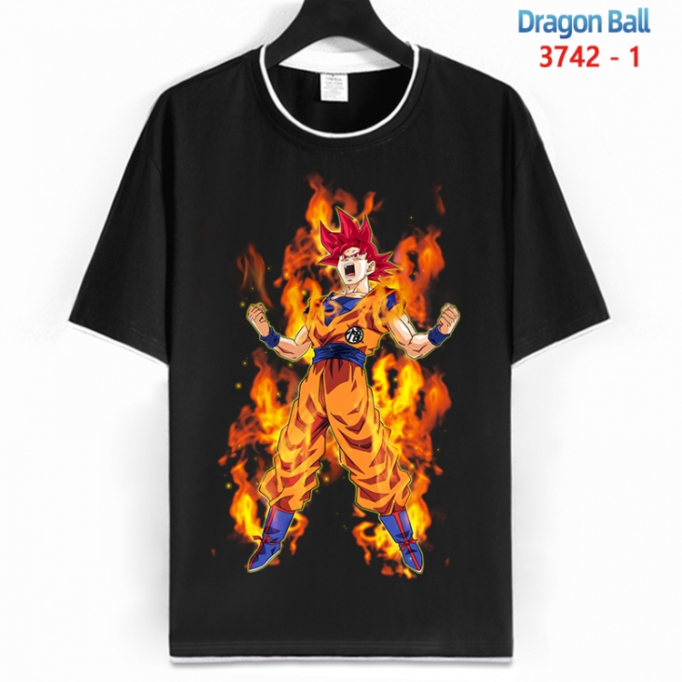 DRAGON BALL Cotton crew neck black and white trim short-sleeved T-shirt from S to 4XL HM-3742-1