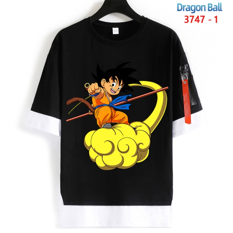 DRAGON BALL Cotton Crew Neck Fake Two-Piece Short Sleeve T-Shirt from S to 4XL HM-3747-1