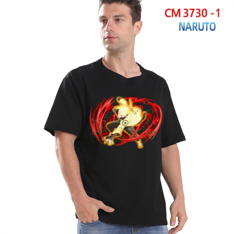Naruto Printed short-sleeved cotton T-shirt from S to 4XL 3730-1