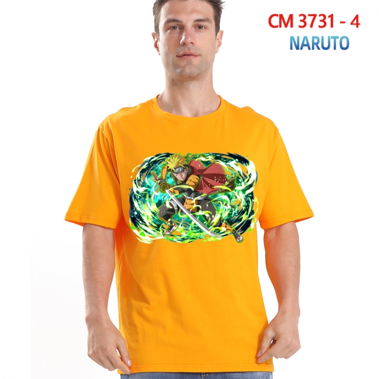 Naruto Printed short-sleeved cotton T-shirt from S to 4XL 3731-4