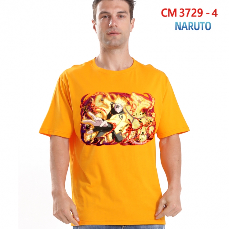 Naruto Printed short-sleeved cotton T-shirt from S to 4XL 3729-4
