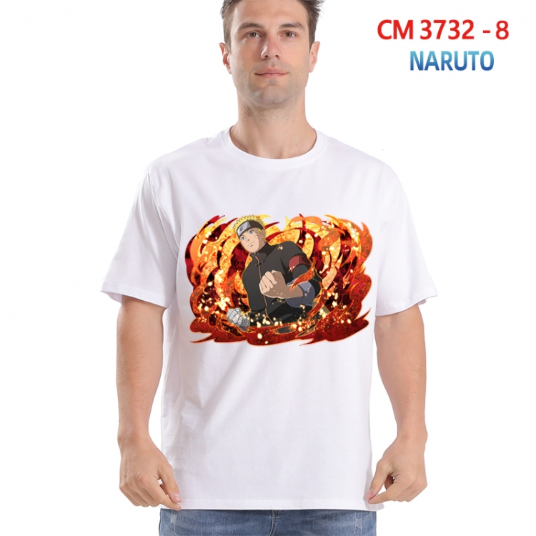 Naruto Printed short-sleeved cotton T-shirt from S to 4XL  3732-8