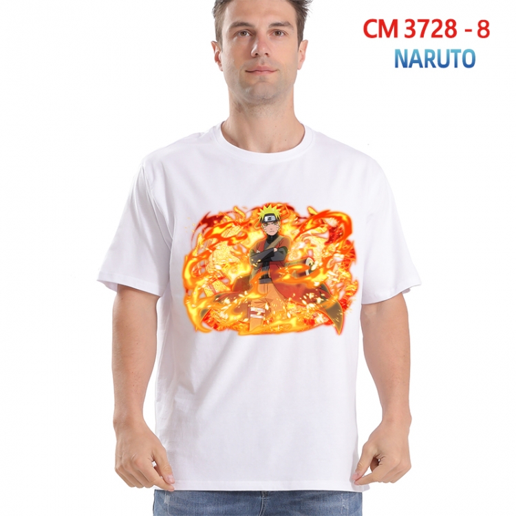 Naruto Printed short-sleeved cotton T-shirt from S to 4XL  3728-8