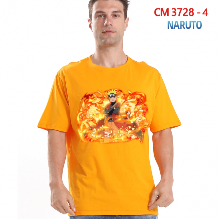 Naruto Printed short-sleeved cotton T-shirt from S to 4XL 3728-4