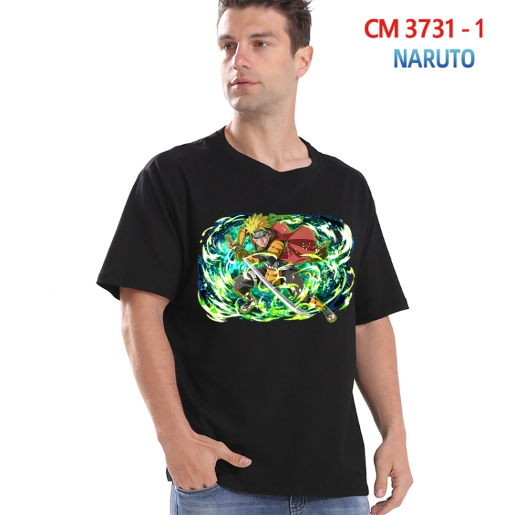 Naruto Printed short-sleeved cotton T-shirt from S to 4XL 3731-1