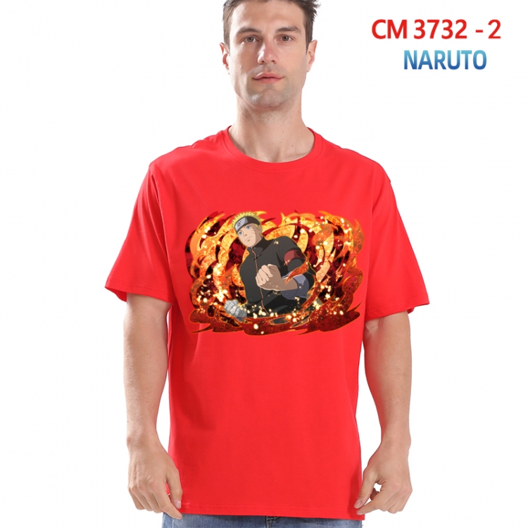 Naruto Printed short-sleeved cotton T-shirt from S to 4XL  3732-2