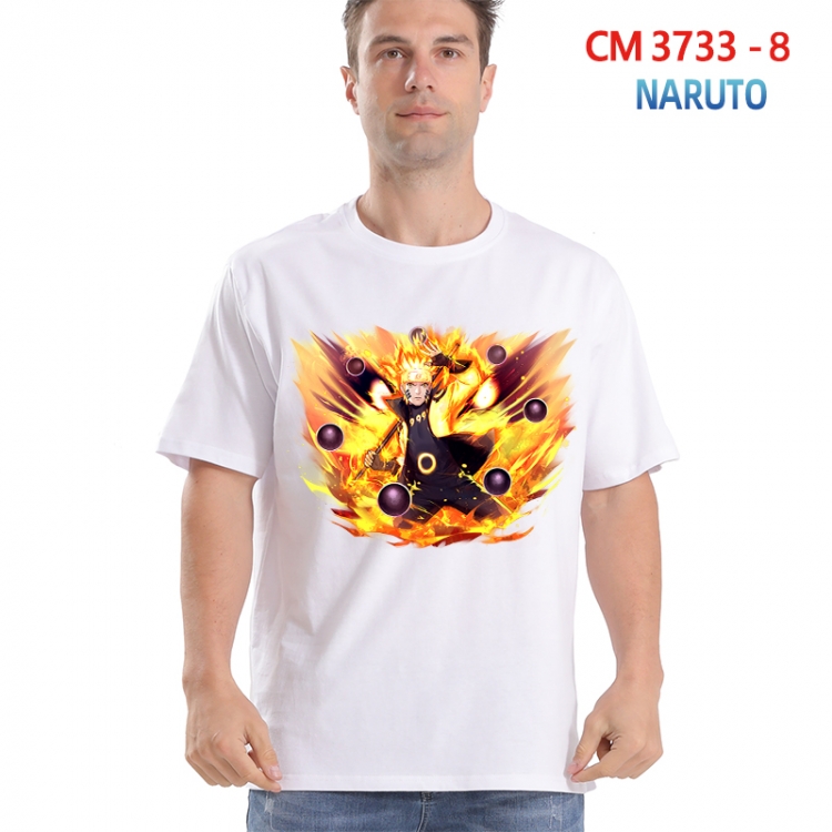 Naruto Printed short-sleeved cotton T-shirt from S to 4XL  3733-8