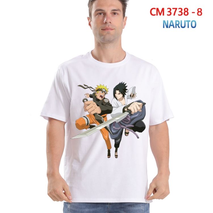 Naruto Printed short-sleeved cotton T-shirt from S to 4XL  3738-8