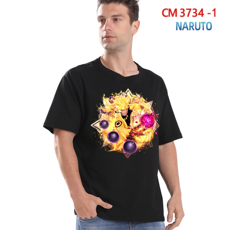 Naruto Printed short-sleeved cotton T-shirt from S to 4XL  3734-1