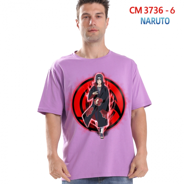 Naruto Printed short-sleeved cotton T-shirt from S to 4XL  3736-6