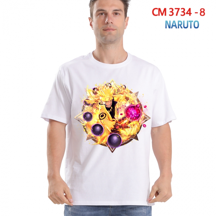 Naruto Printed short-sleeved cotton T-shirt from S to 4XL  3734-8