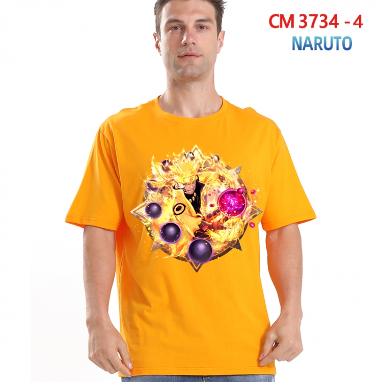 Naruto Printed short-sleeved cotton T-shirt from S to 4XL  3734-4