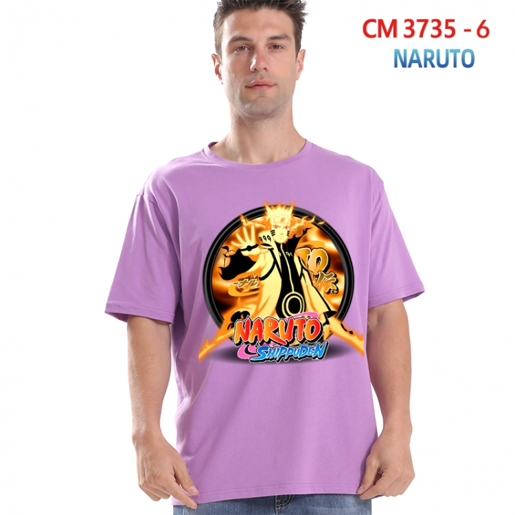 Naruto Printed short-sleeved cotton T-shirt from S to 4XL 3735-6