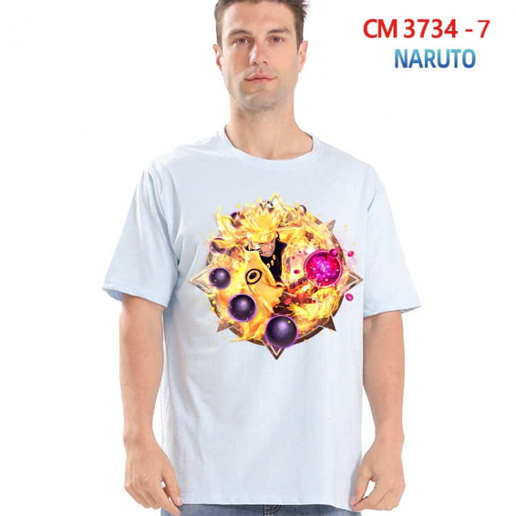 Naruto Printed short-sleeved cotton T-shirt from S to 4XL 3734-7