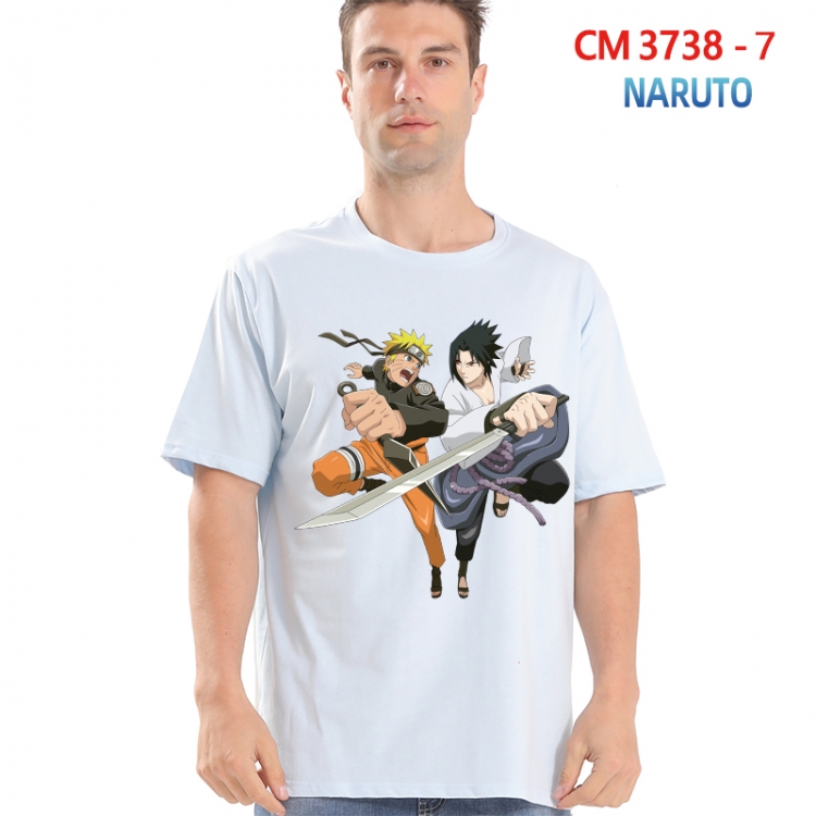Naruto Printed short-sleeved cotton T-shirt from S to 4XL  3738-7
