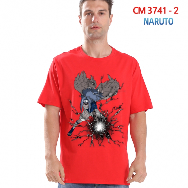 Naruto Printed short-sleeved cotton T-shirt from S to 4XL  3741-2
