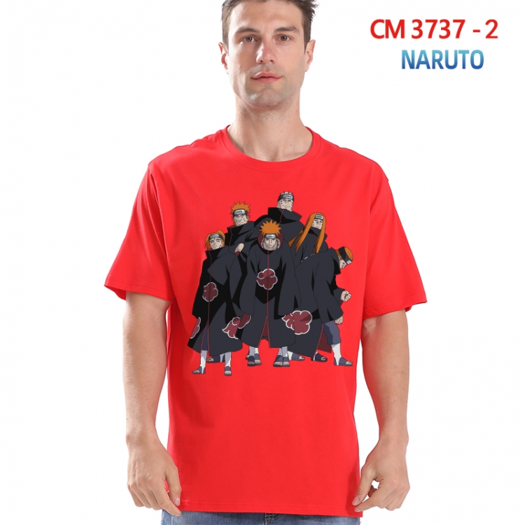 Naruto Printed short-sleeved cotton T-shirt from S to 4XL  3737-2