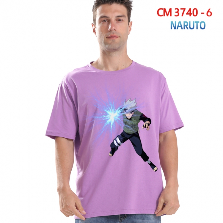 Naruto Printed short-sleeved cotton T-shirt from S to 4XL  3740-6