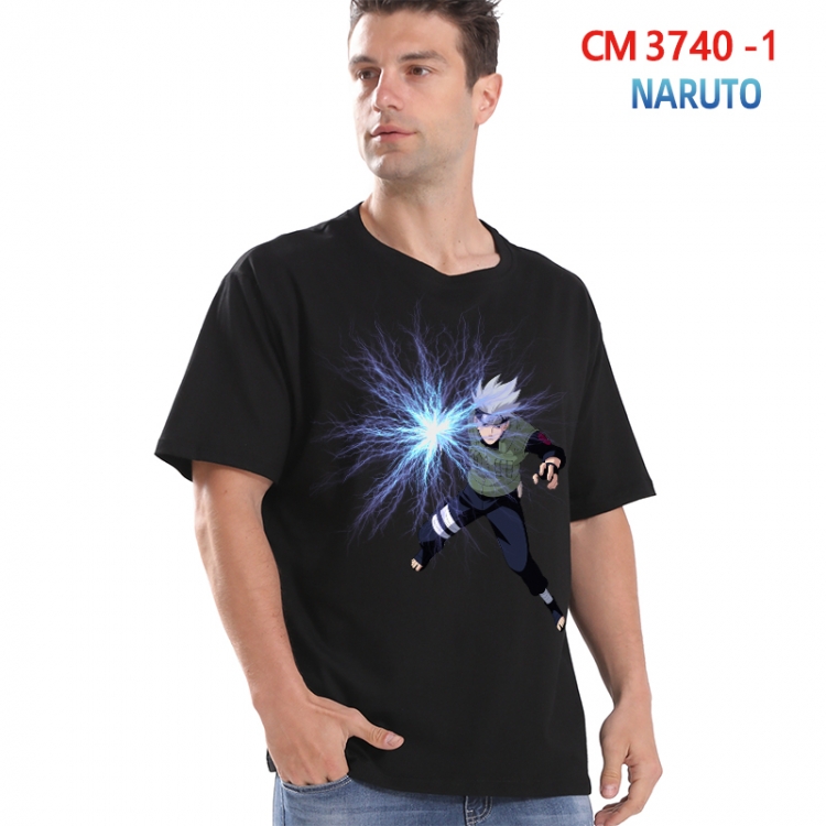 Naruto Printed short-sleeved cotton T-shirt from S to 4XL 3740-1