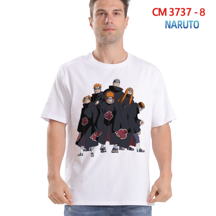 Naruto Printed short-sleeved cotton T-shirt from S to 4XL 3737-8