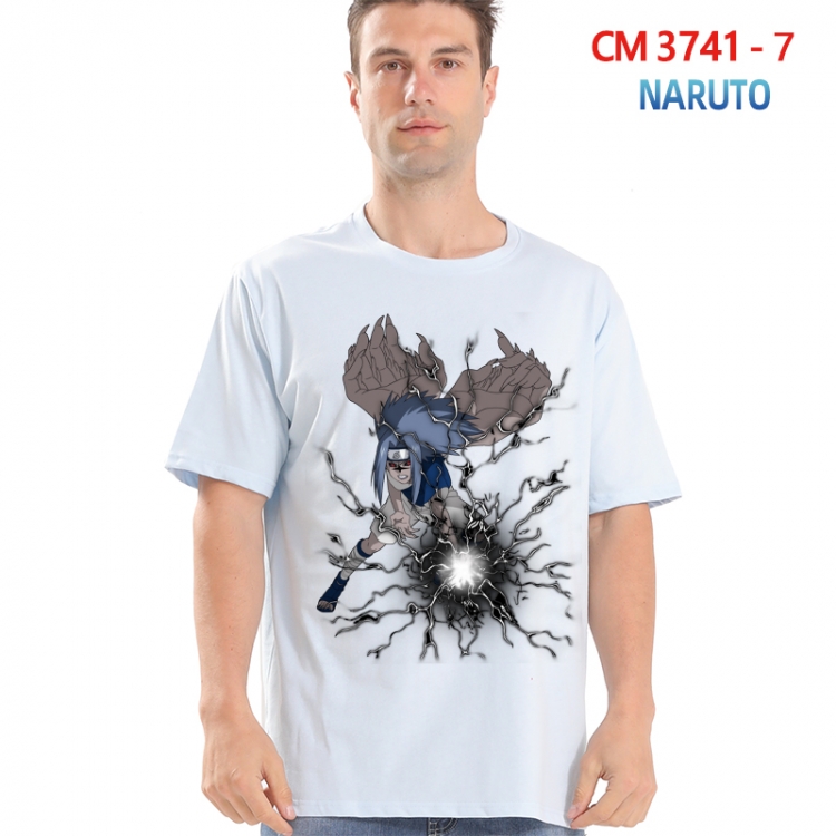 Naruto Printed short-sleeved cotton T-shirt from S to 4XL 3741-7
