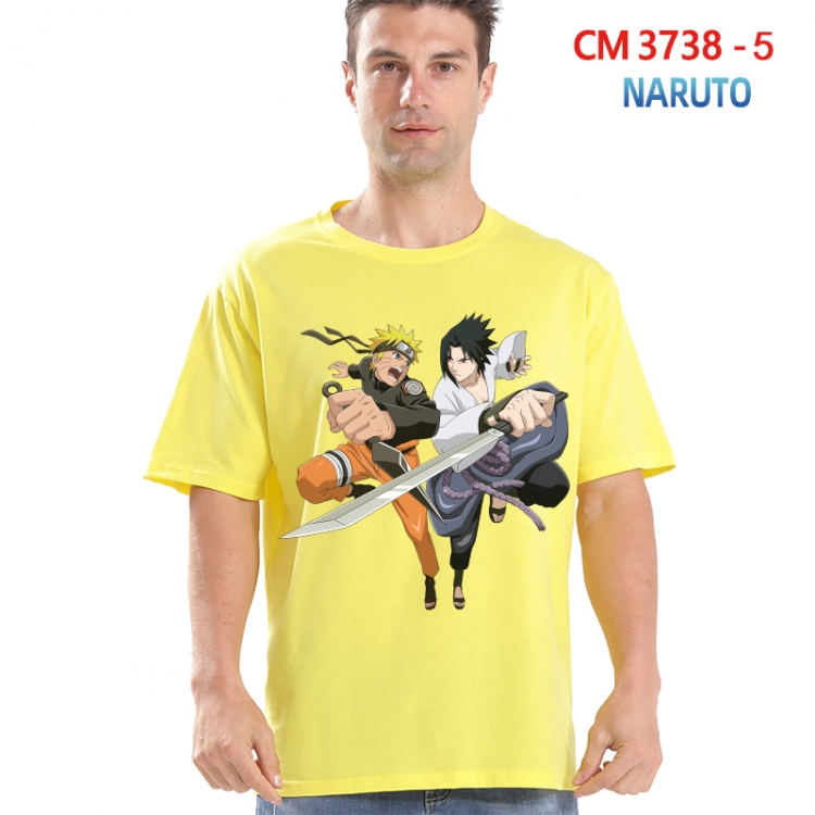 Naruto Printed short-sleeved cotton T-shirt from S to 4XL 3738-5