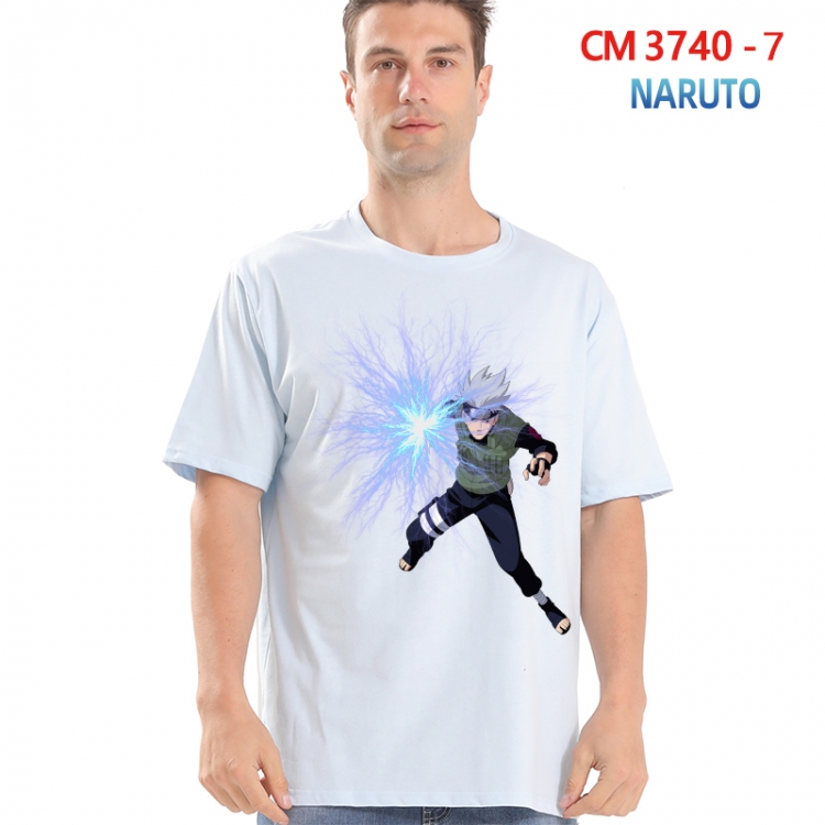 Naruto Printed short-sleeved cotton T-shirt from S to 4XL 3740-7