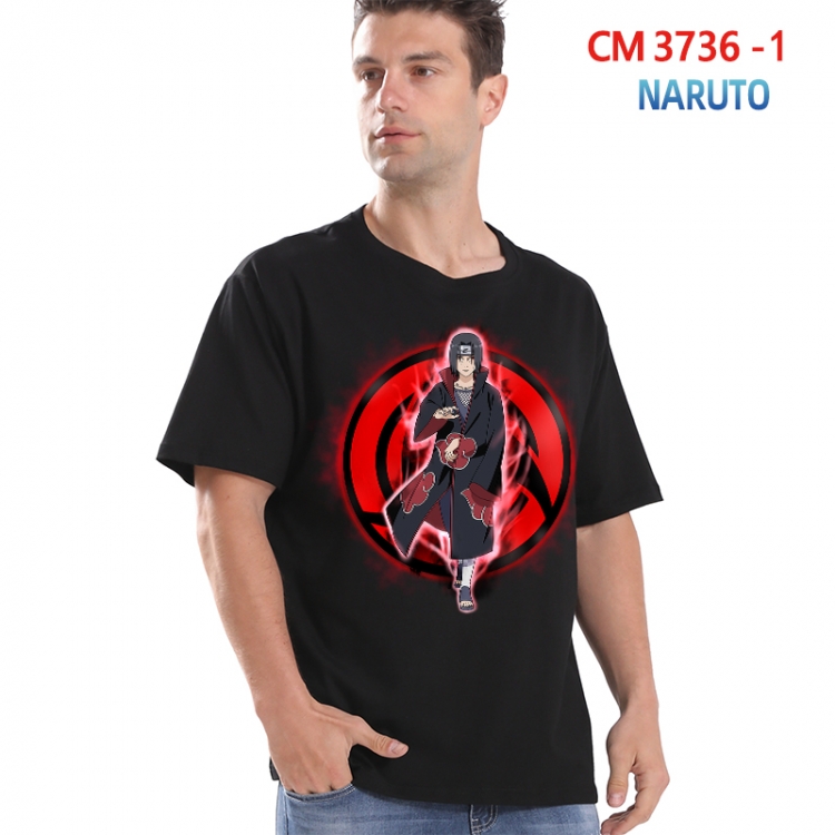 Naruto Printed short-sleeved cotton T-shirt from S to 4XL 3736-1