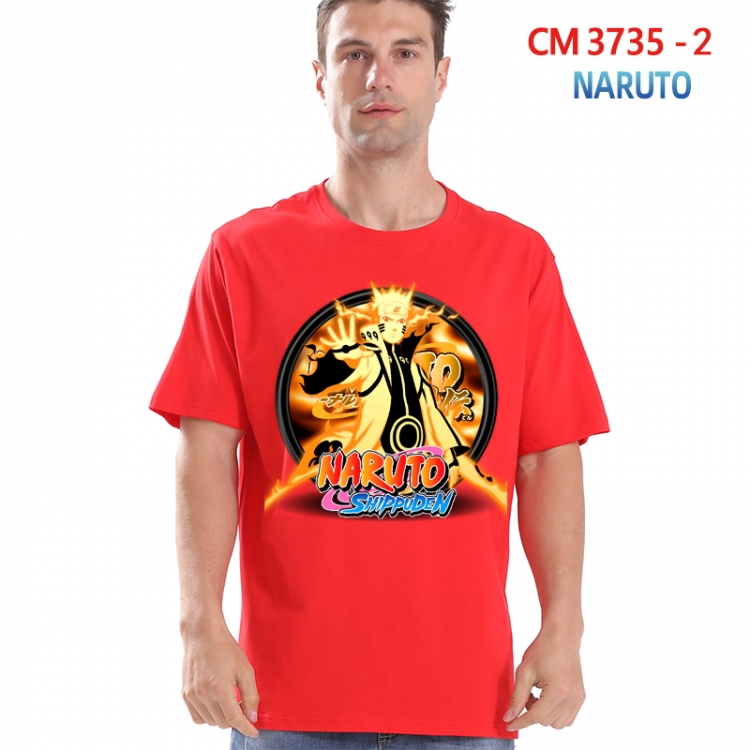 Naruto Printed short-sleeved cotton T-shirt from S to 4XL 3735-2