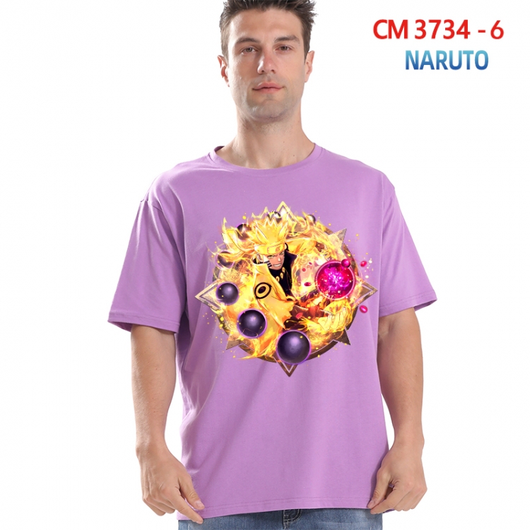Naruto Printed short-sleeved cotton T-shirt from S to 4XL  3734-6