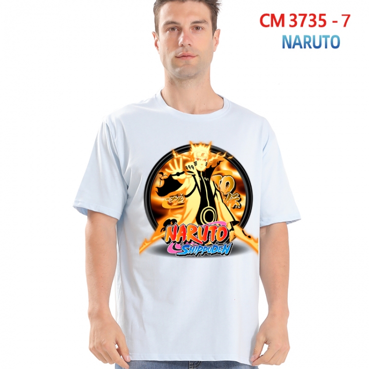 Naruto Printed short-sleeved cotton T-shirt from S to 4XL 3735-7