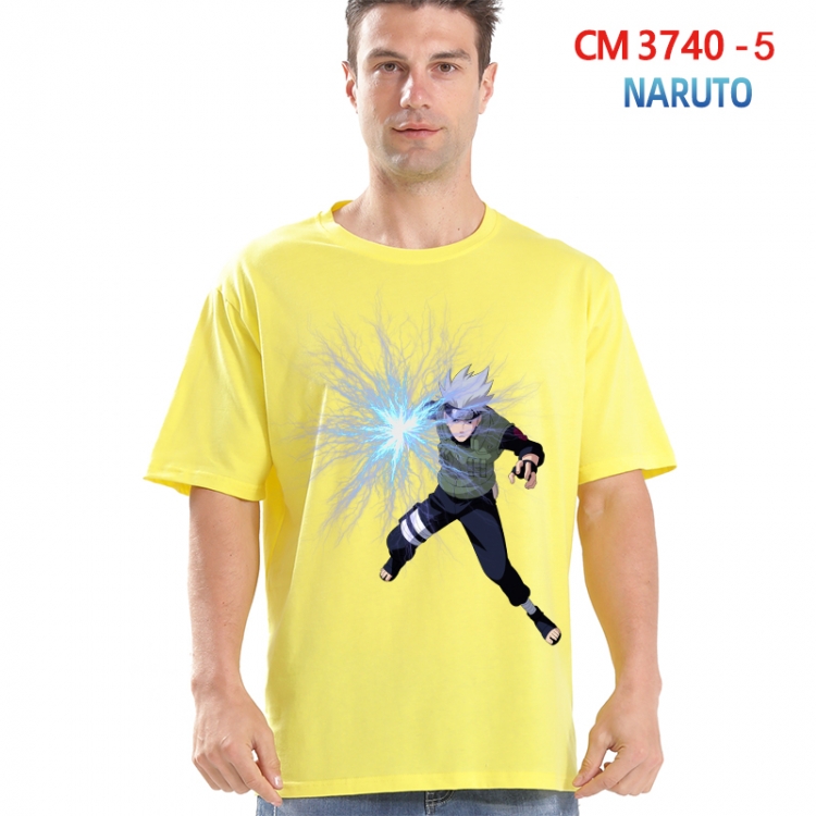 Naruto Printed short-sleeved cotton T-shirt from S to 4XL 3740-5
