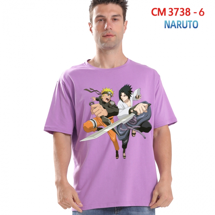 Naruto Printed short-sleeved cotton T-shirt from S to 4XL  3738-6