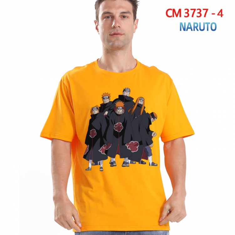 Naruto Printed short-sleeved cotton T-shirt from S to 4XL 3737-4