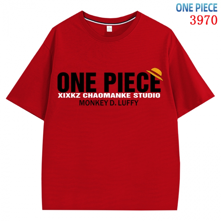 One Piece Anime Pure Cotton Short Sleeve T-shirt Direct Spray Technology from S to 4XL CMY-3970-3