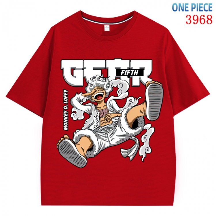 One Piece Anime Pure Cotton Short Sleeve T-shirt Direct Spray Technology from S to 4XL  CMY-3968-3