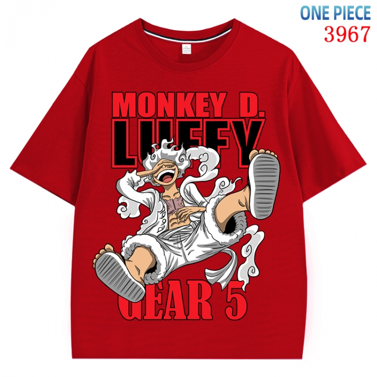 One Piece Anime Pure Cotton Short Sleeve T-shirt Direct Spray Technology from S to 4XL CMY-3967-3
