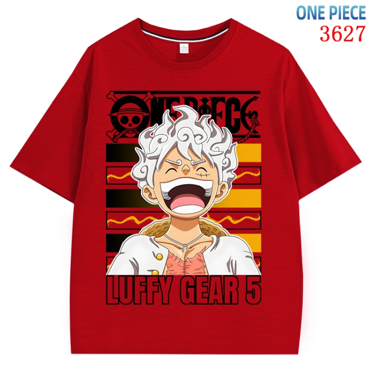 One Piece Anime Pure Cotton Short Sleeve T-shirt Direct Spray Technology from S to 4XL CMY-3627-3